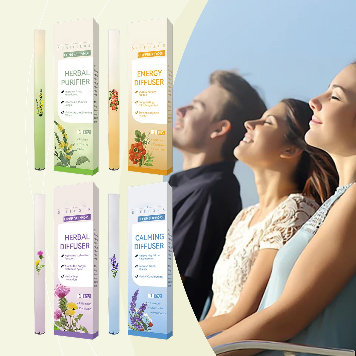 Energy Herbal Diffuser with Guarana