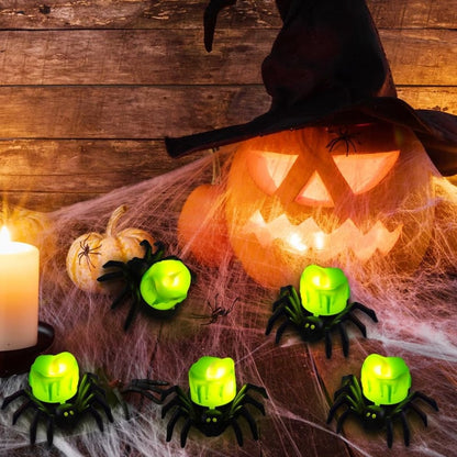 Creepy Spider - Flameless Flickering Candle Light